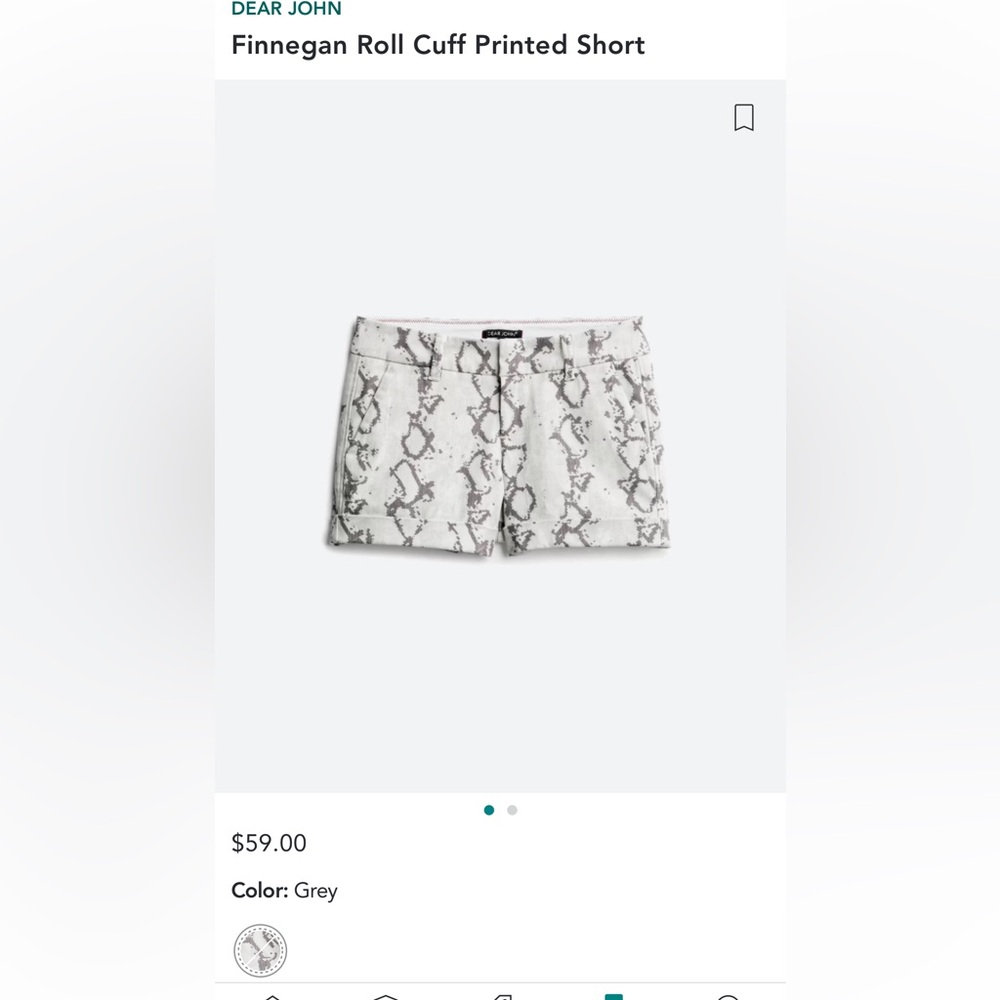 Dear John snake skin print shorts
